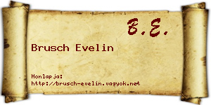 Brusch Evelin névjegykártya